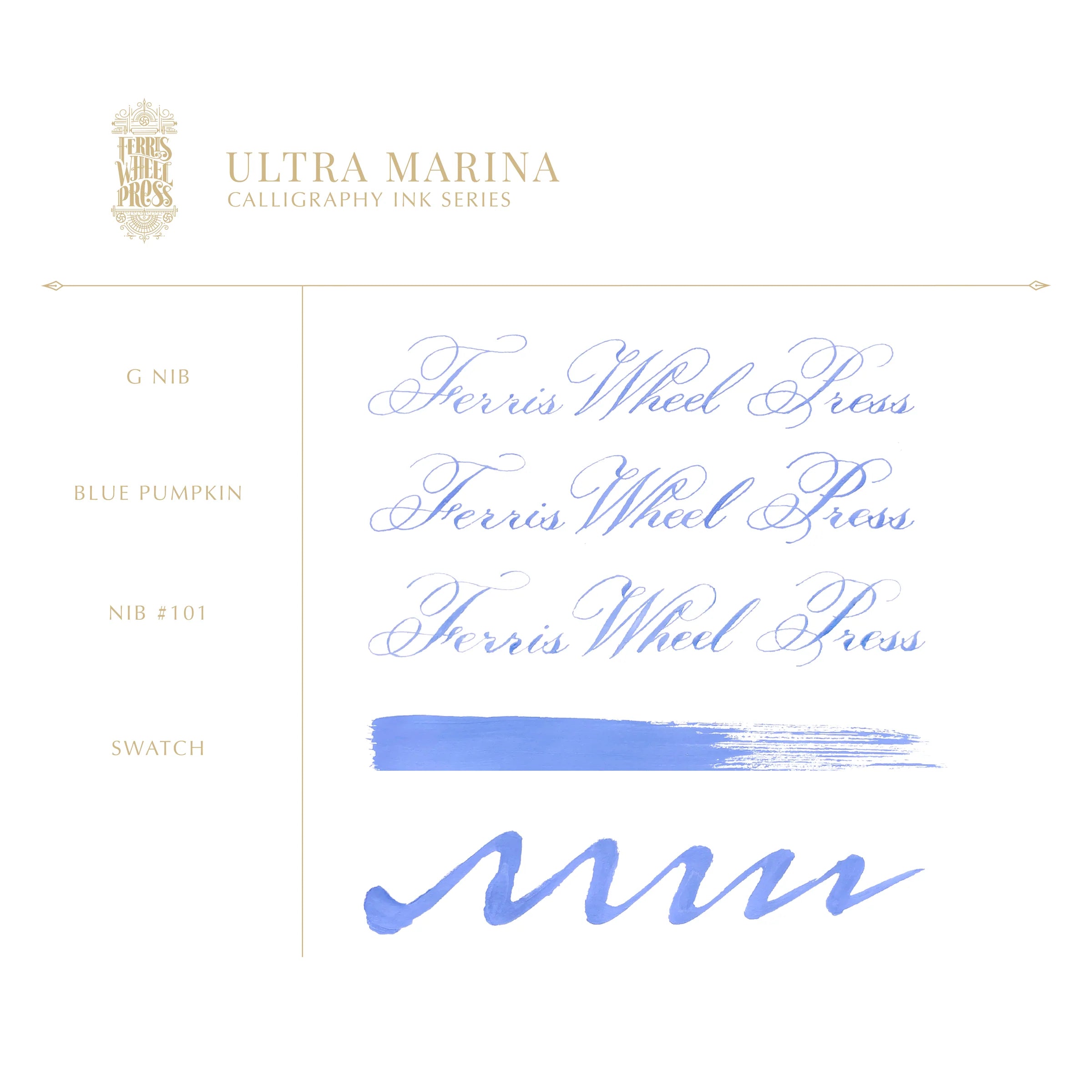 FERRIS WHEEL PRESS Calligraphy Ink 28ml Ultra Marina