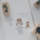 SOM Studio x wenyea Rubber Stamp: Everyday Tools 2.0-Small Plate (Side View)