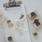 SOM Studio x wenyea Rubber Stamp: Everyday Tools 2.0-Small Plate (Side View)