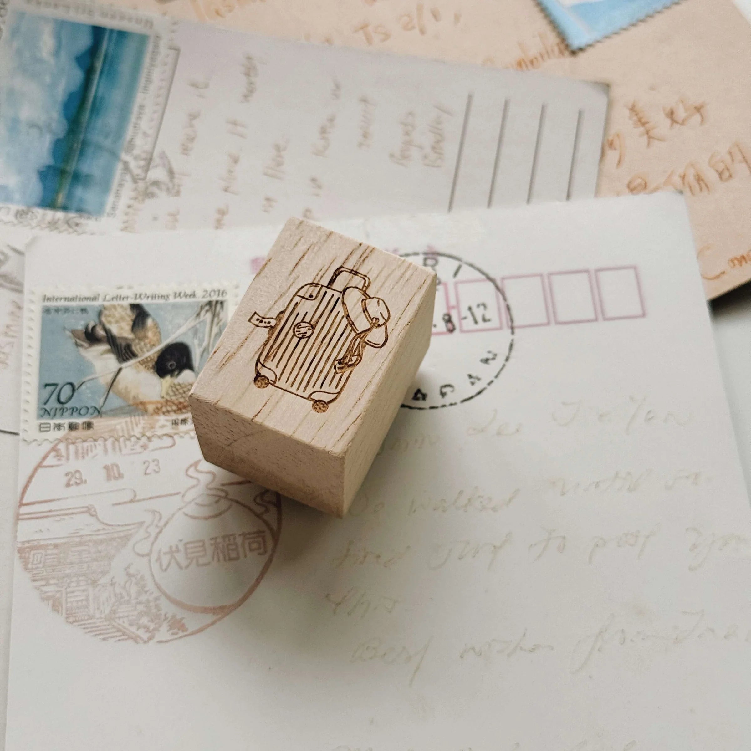 SOM Studio x maru paper Rubber Stamp-The Luggage Bag