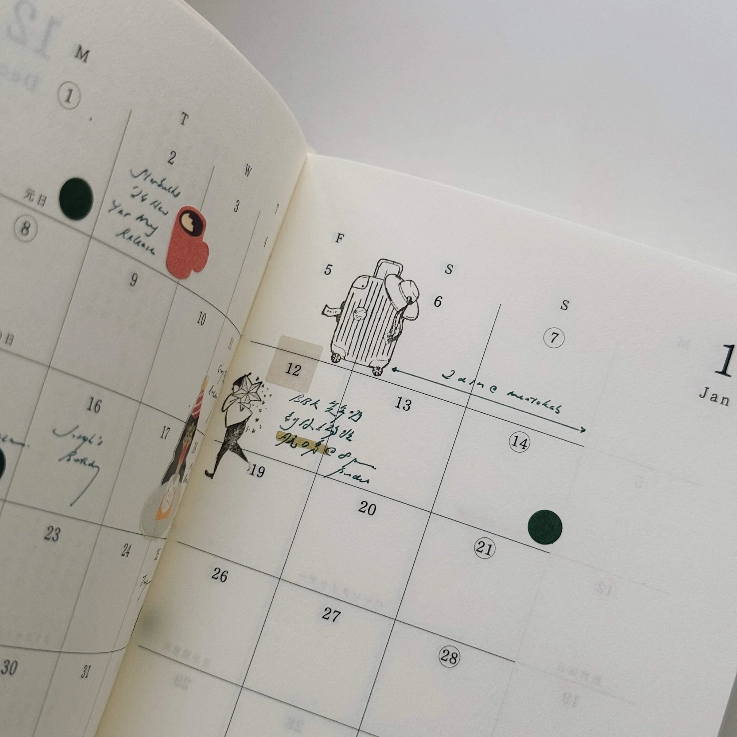 SOM Studio x maru paper Rubber Stamp-The Luggage Bag