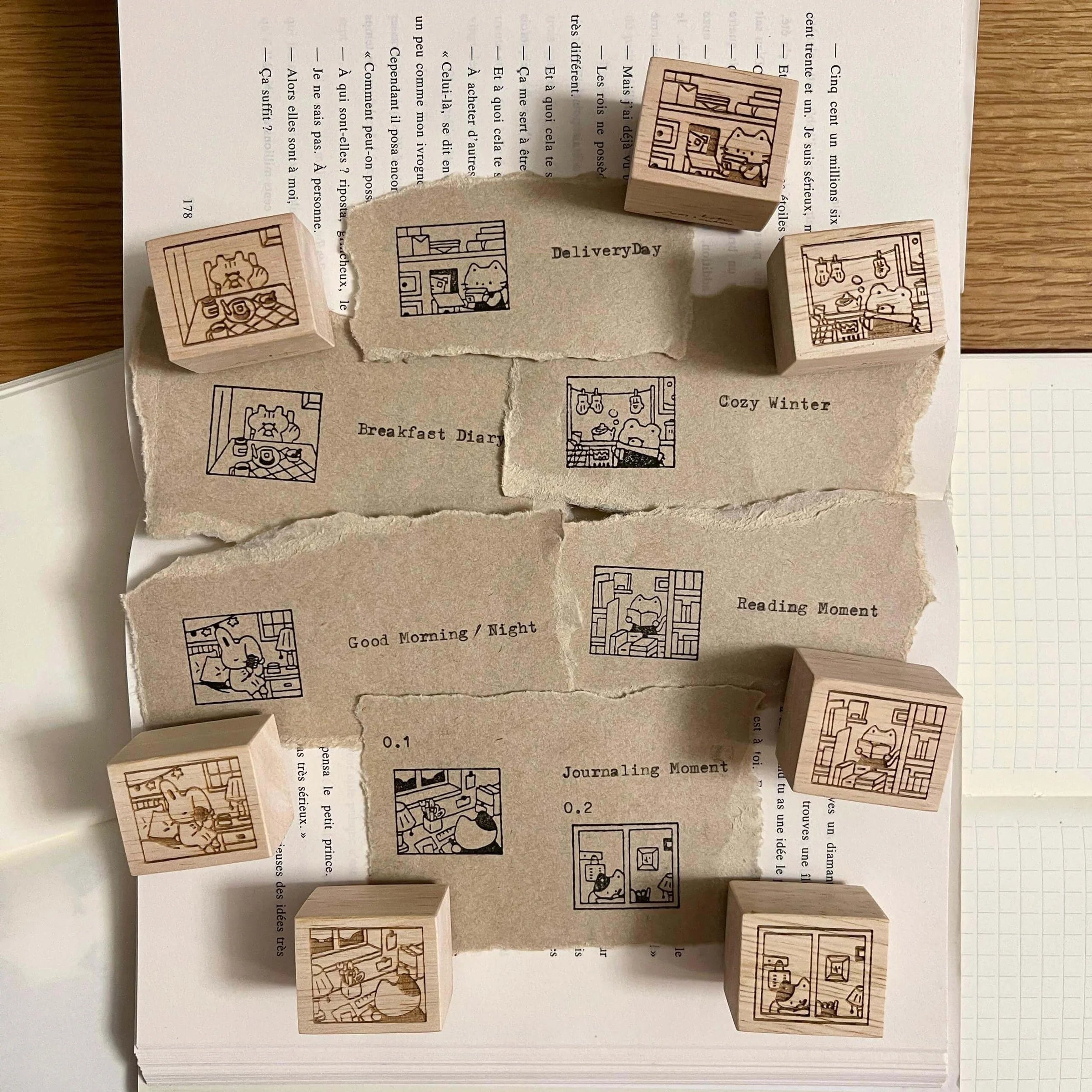 SOM Studio x hatsu midori Rubber Stamp: My Everyday Corner-Delivery Day (Mailing Corner)