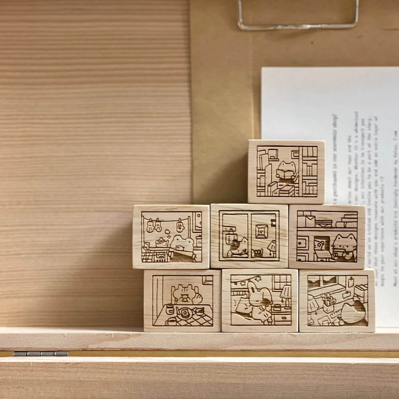 SOM Studio x hatsu midori Rubber Stamp: My Everyday Corner-Breakfast Diary (Breakfast Corner)