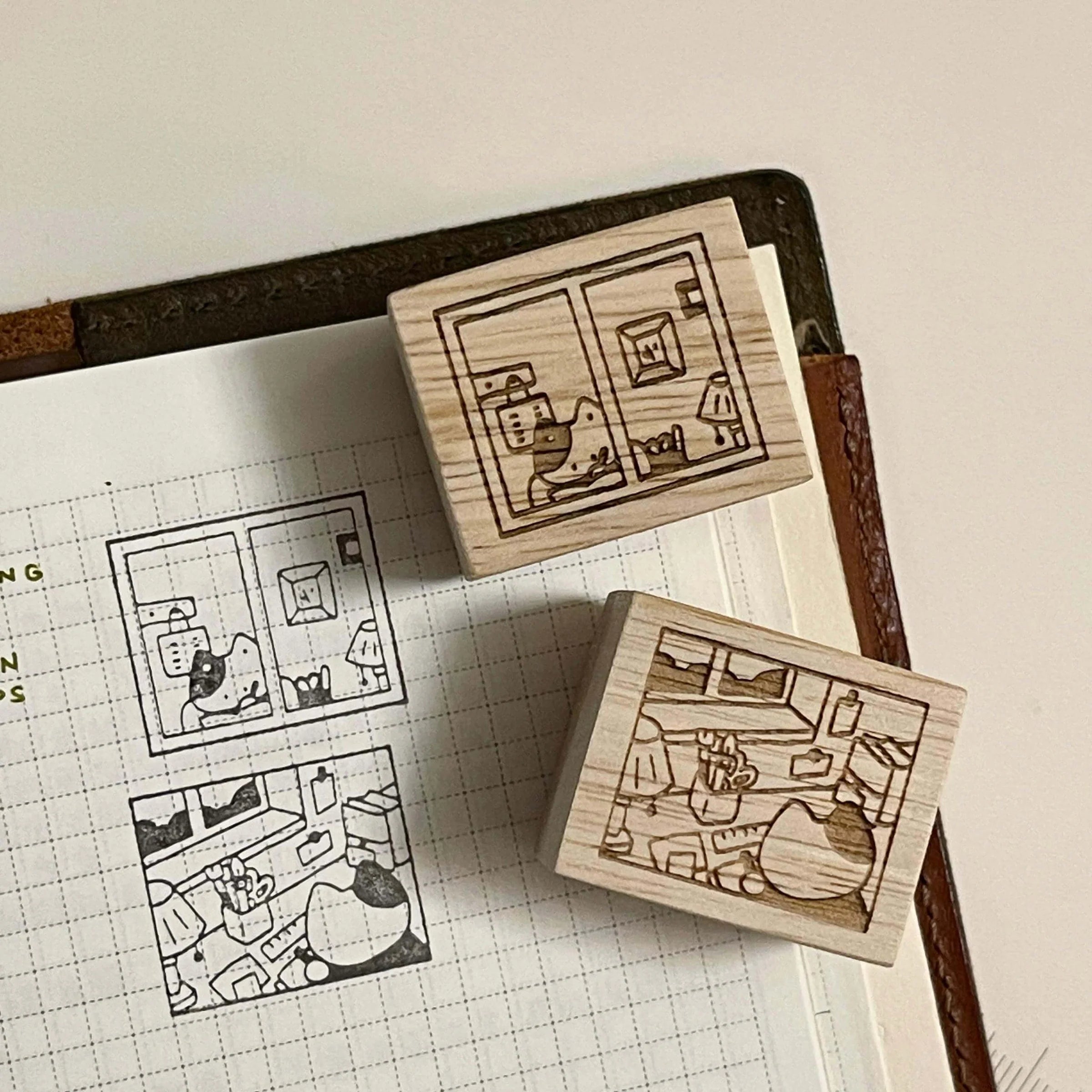 SOM Studio x hatsu midori Rubber Stamp: My Everyday Corner-Journaling Moment 0.2 (Outside View)