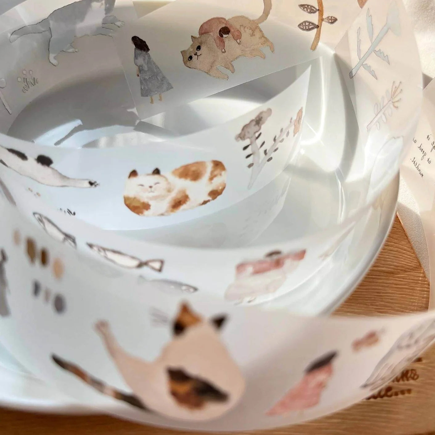 PION PET Tape Sample Roll 100cm: Cat Girl