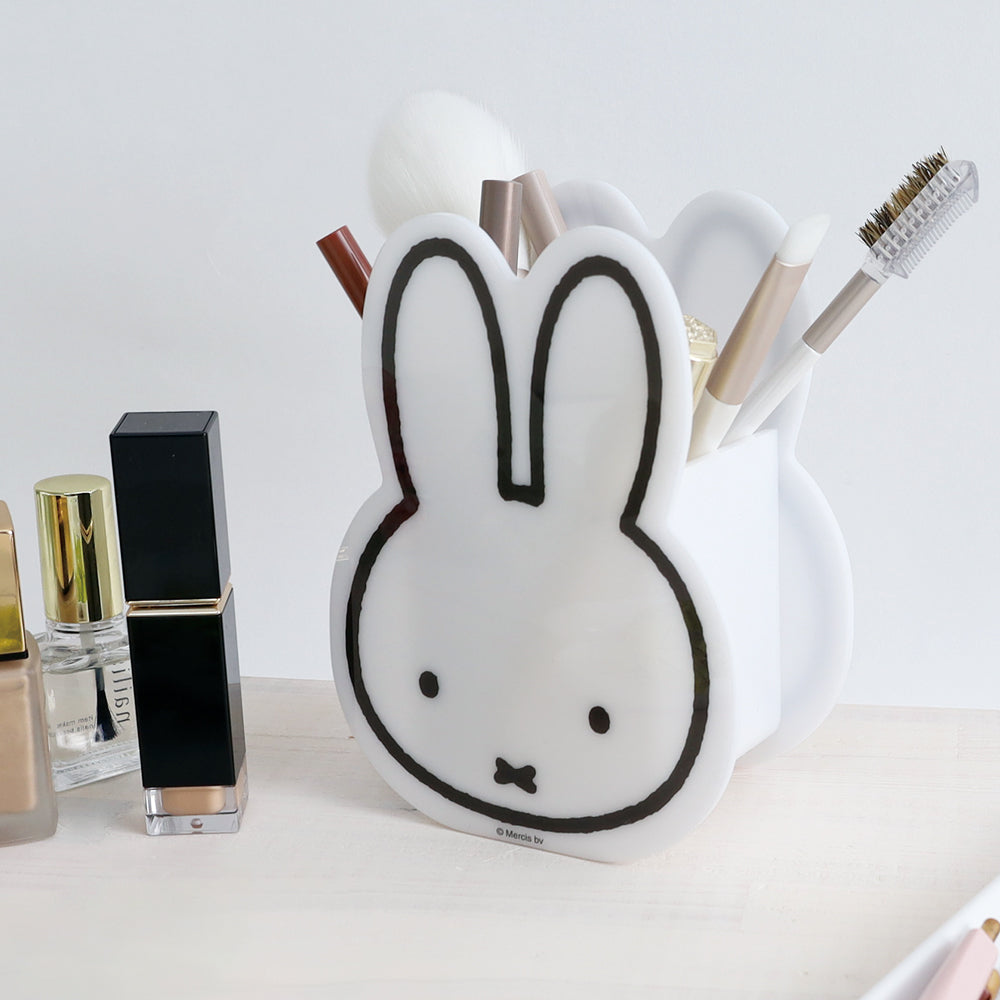 MIFFY x greenflash Acrylic Pen Stand 10x13.5x6.1cm White