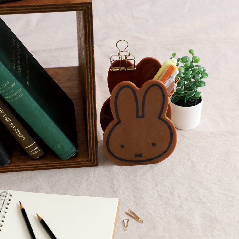 MIFFY x greenflash Acrylic Pen Stand 10x13.5x6.1cm Brown