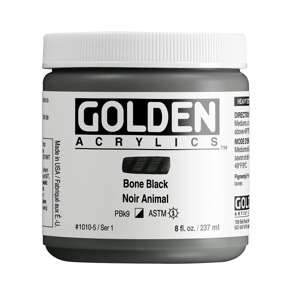 GOLDEN Heavy Body Acrylics 235ml Bone Black