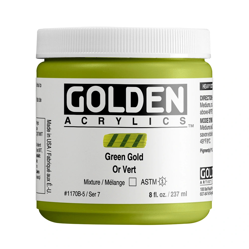 GOLDEN Heavy Body Acrylics 235ml Green Gold