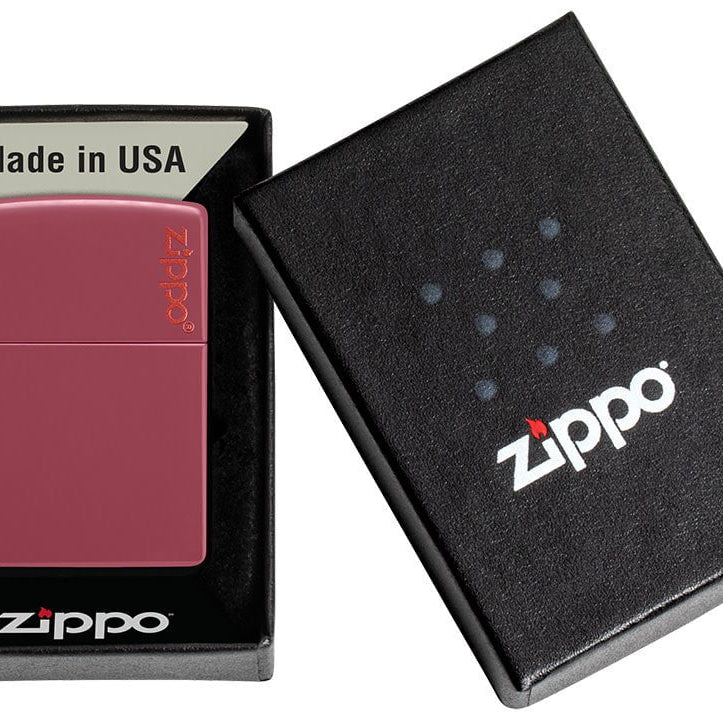 ZIPPO Lighter Red Brick with Zippo Logo