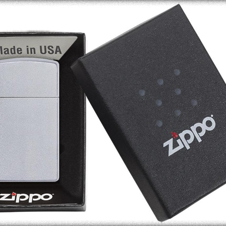 ZIPPO Lighter Slim Satin Chrome