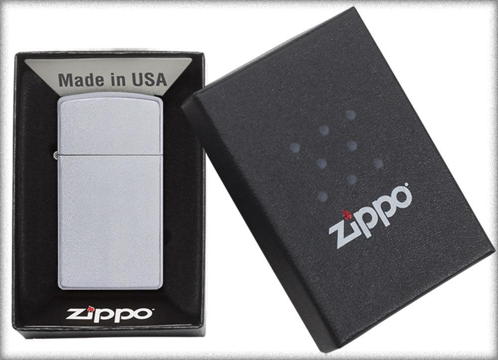 ZIPPO Lighter Slim Satin Chrome