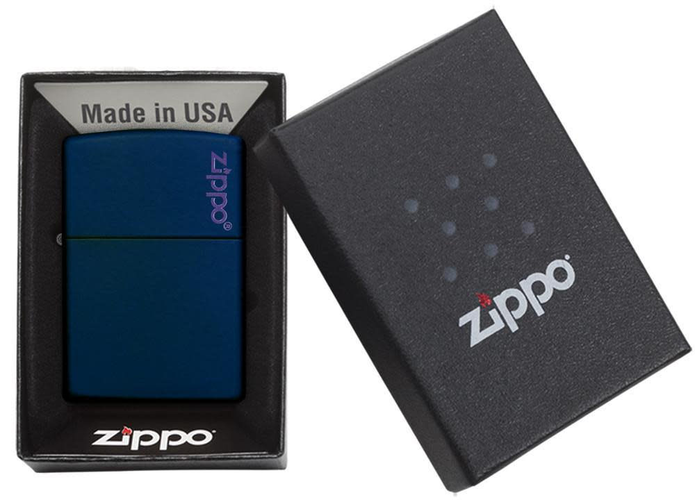 ZIPPO Lighter Blue Matte with Zippo Logo
