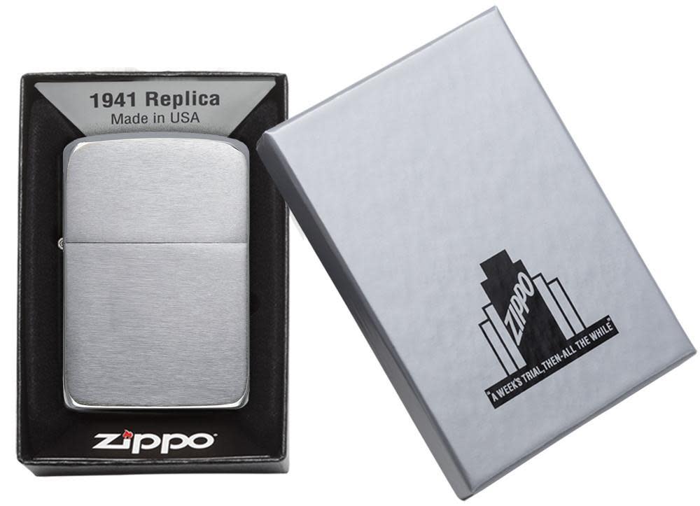 ZIPPO Lighter 1941 Replica Brushed Chrome