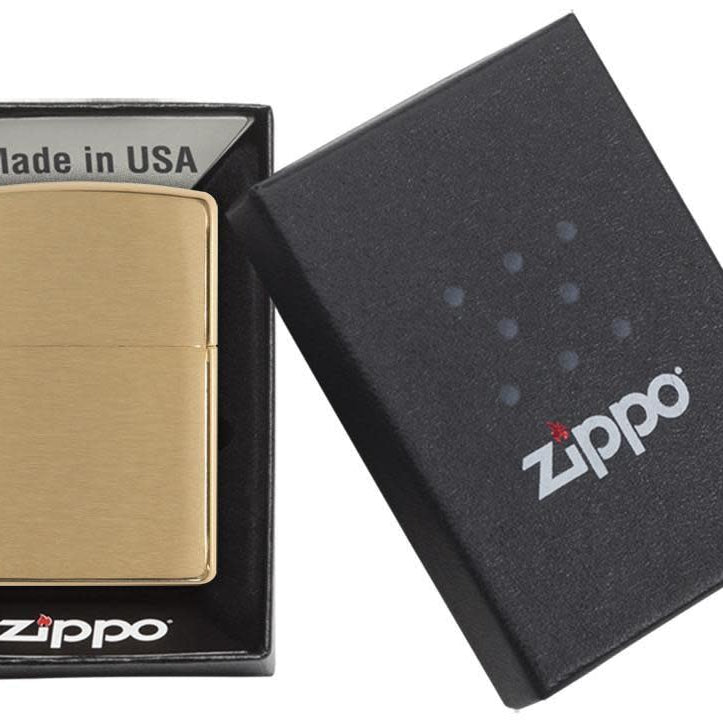 ZIPPO Lighter Brushed Solid Brass