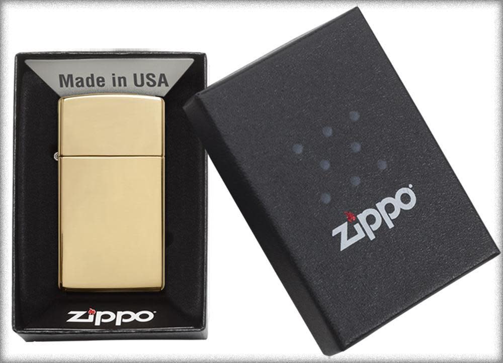 ZIPPO Lighter Slim High Polish Brass
