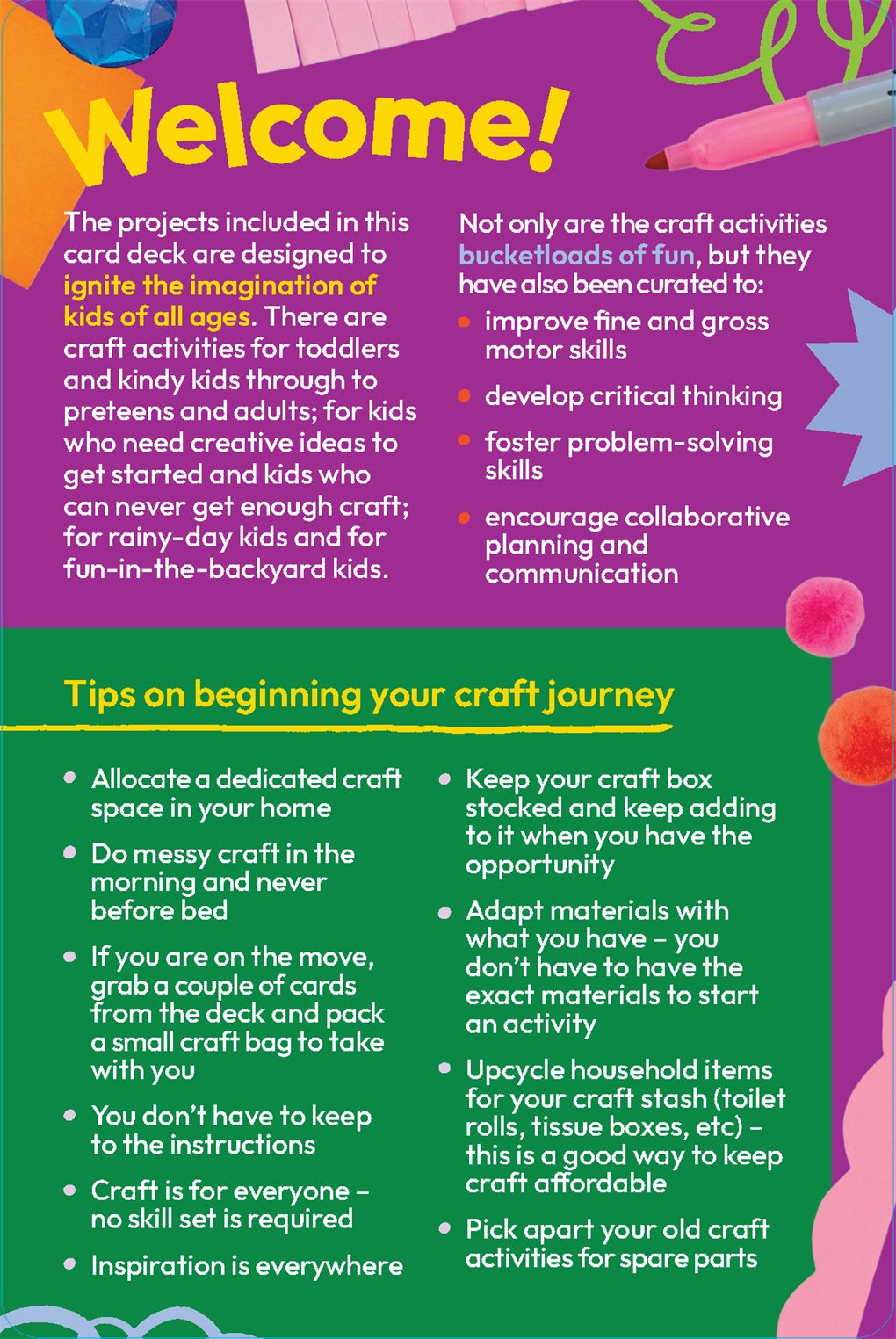 See Make Play: 50 Happy Craft Projects For All Ages by Nikki Divitaris & Francesca Spillane