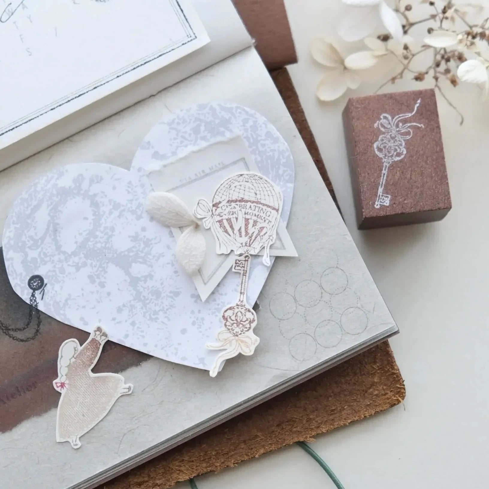 JIEYANOW ATELIER Rubber Stamp A Love Story Key To Your Heart