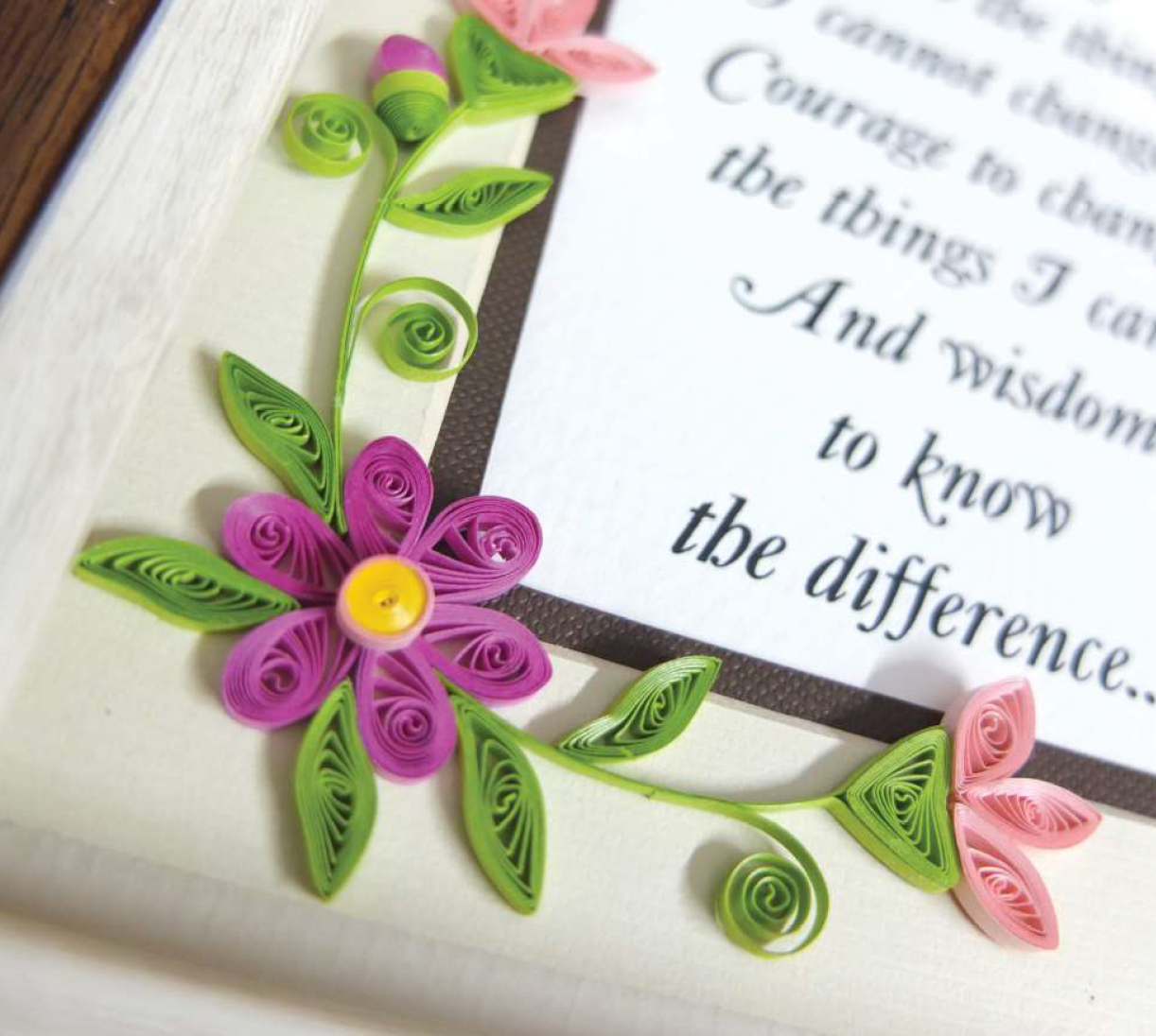 QUILLJOY Mother's Day Display Floral Frame-5R Purple Pinky