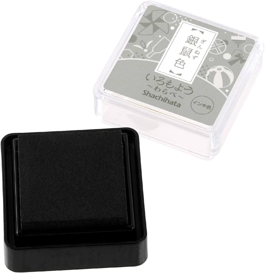 SHACHIHATA Iramoyou Warabe Mini Stamp Pad Grey