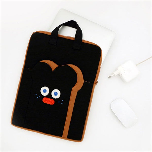 BRUNCH BROTHER Laptop Pouch with Handle 13" Toast Black