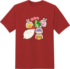 SANRIO T-Shirt Adult Tsum Tsum Rabbit Radish Red XS