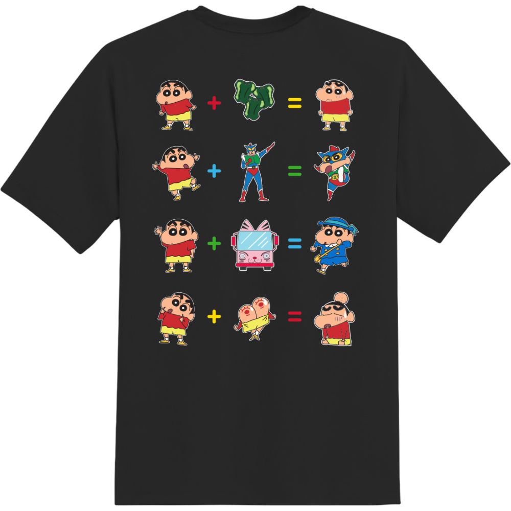 CRAYON SHINCHAN T-Shirt Adult Equation Black XS