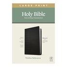 NLT - Large Print Thinline Reference Bible, Filament Enabled, LeatherLike, Cross Grip Black