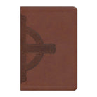 NLT - Large Print Premium Value Thinline Bible, Filament Enabled, LeatherLike, Brown Celtic Cross