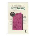 NLT - Large Print Premium Value Thinline Bible, Filament Enabled, LeatherLike, Garden Pink