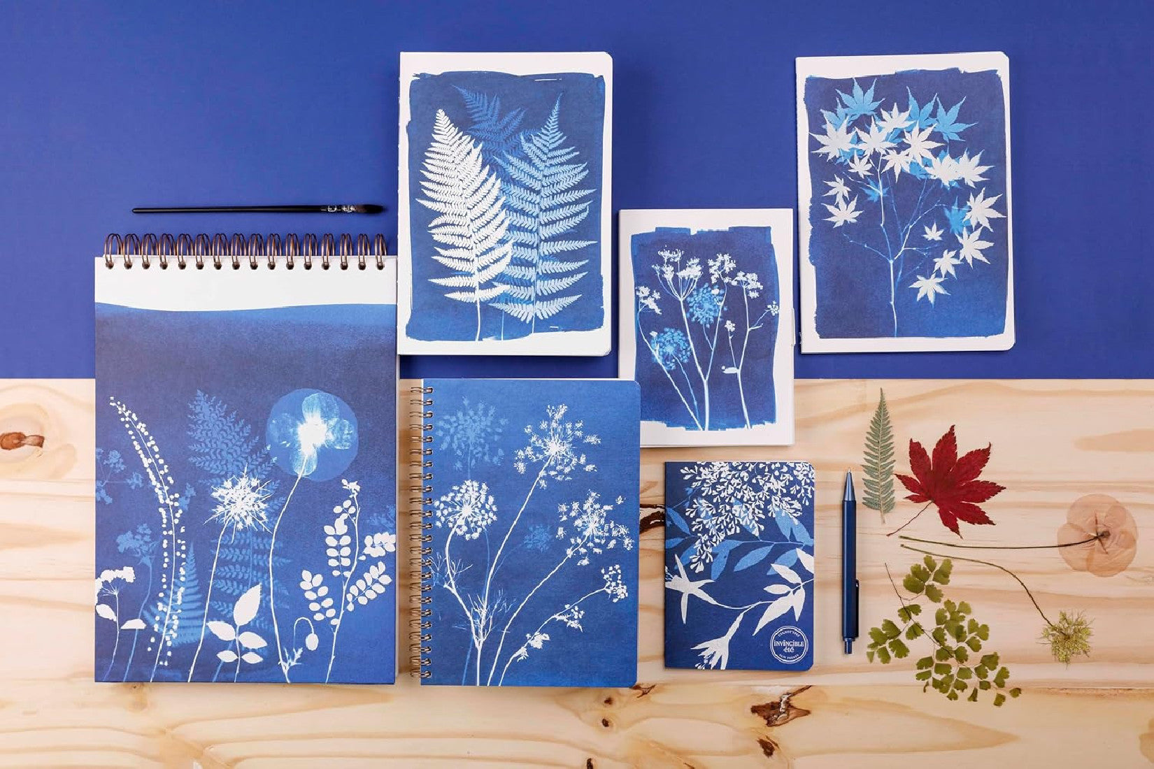 CLAIREFONTAINE x Cyanotype Stapled Notebook A5 32s Lined Assorted