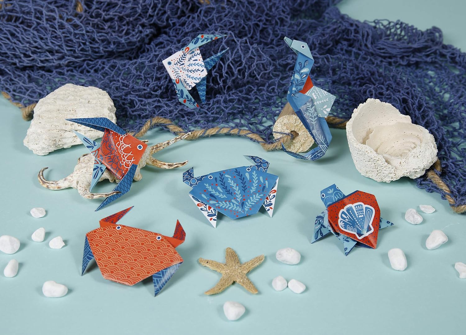 CLAIREFONTAINE Origami Kit 10cm/15cm/20cm 70g 60s Marine Wildlife