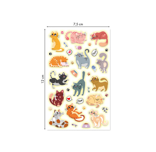 MAILDOR 3D Stickers Cooky Phospho Cats 1s