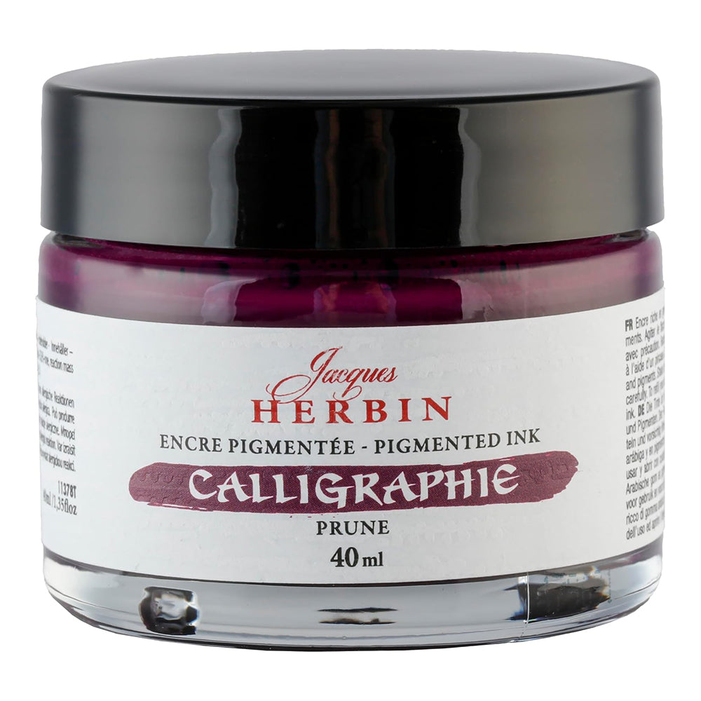 JACQUES HERBIN Pigmented Calligraphy Ink 40ml Plum-Coloured