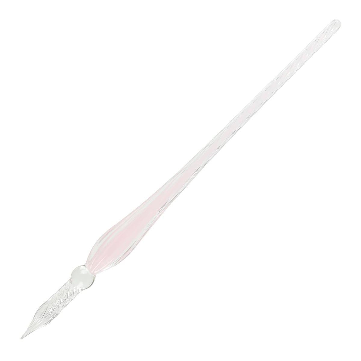 JACQUES HERBIN Twisted Glass Pen 18cm Light Pink