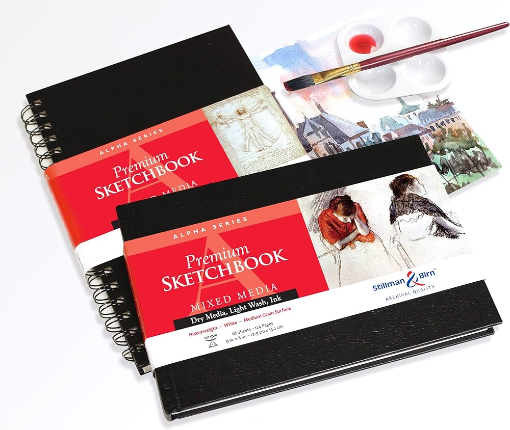 STILLMAN & BIRN Alpha Hardcover Sketchbook 150g Landscape 9x6in 62sh White