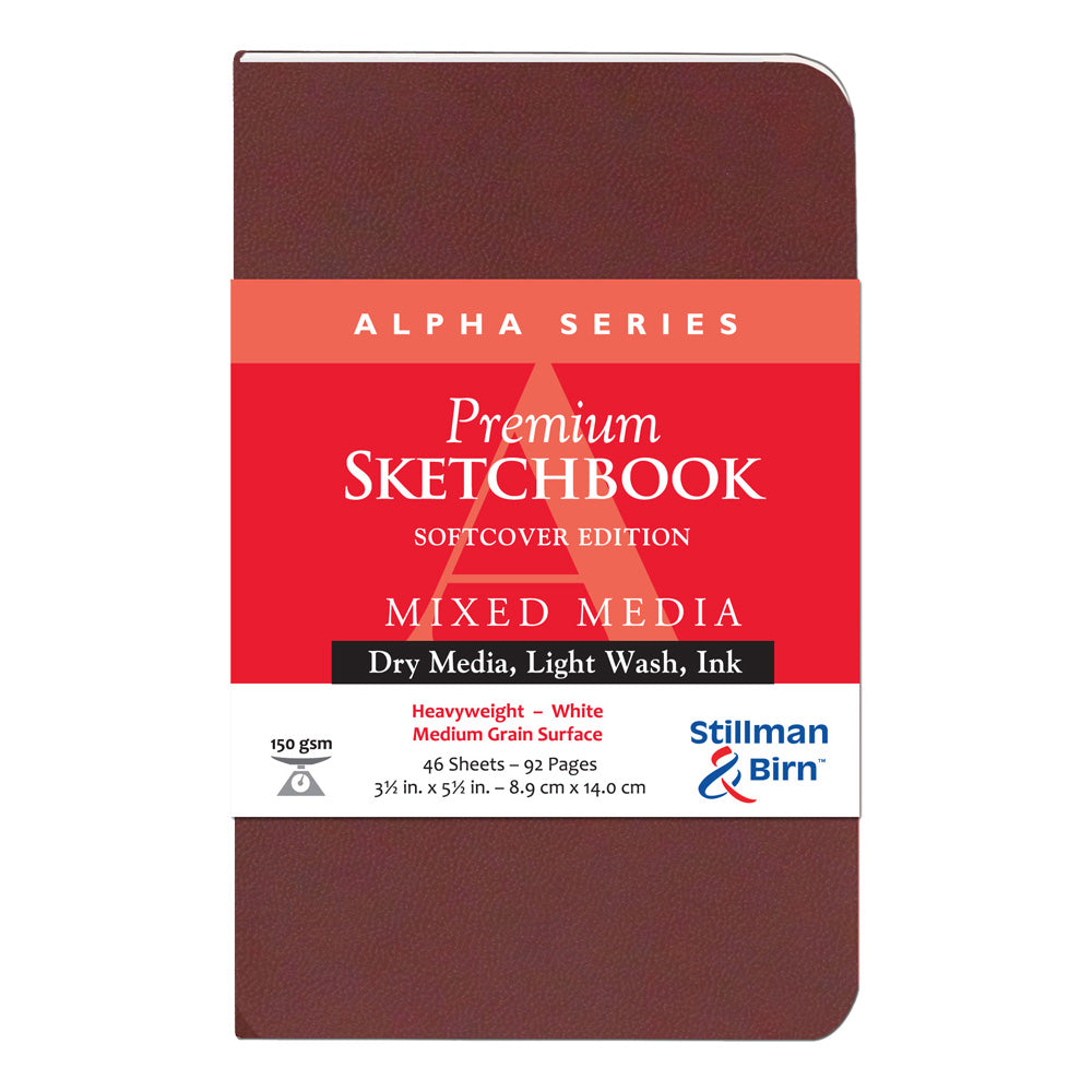 STILLMAN & BIRN Alpha Softcover Sketchbook 150g Portrait 3.5x5.5in 46sh White