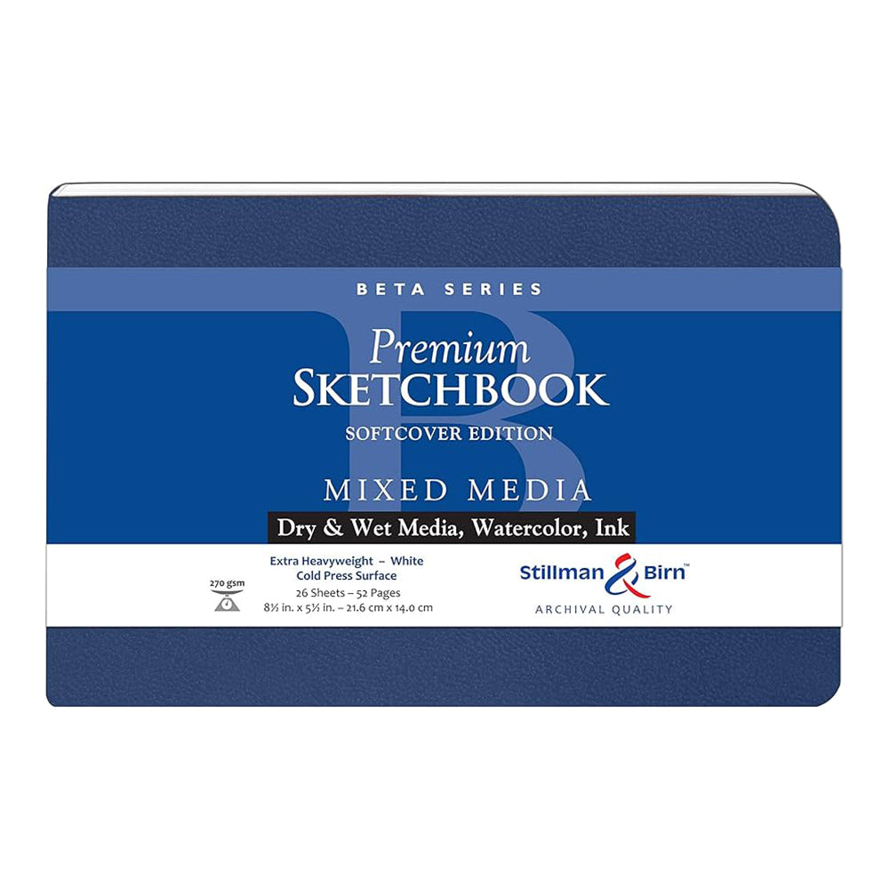 STILLMAN & BIRN Beta Softcover Sketchbook 270g Landscape 8.5x5.5in 26sh White