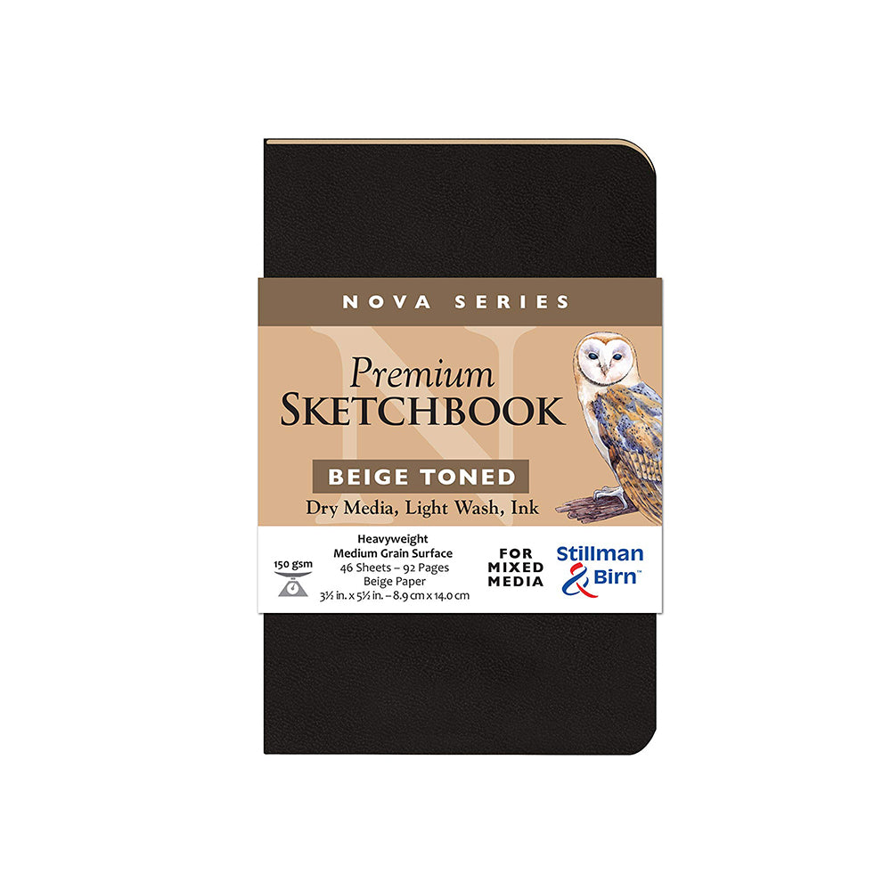 STILLMAN & BIRN NovaBeige Softcover Sketchbook 150g Portrait 3.5x5.5in 46sh Beige