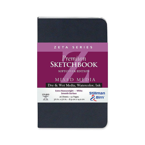 STILLMAN & BIRN Zeta Softcover Sketchbook 270g Portrait 3.5x5.5in 26sh White