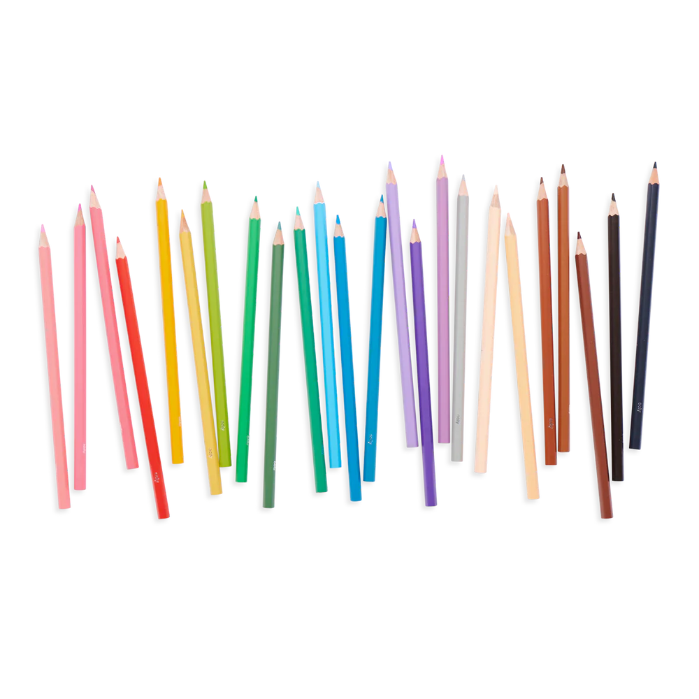 OOLY Color Together Colored Pencils Set of 24 (18 Classic & 6 Skin Tone Colors)