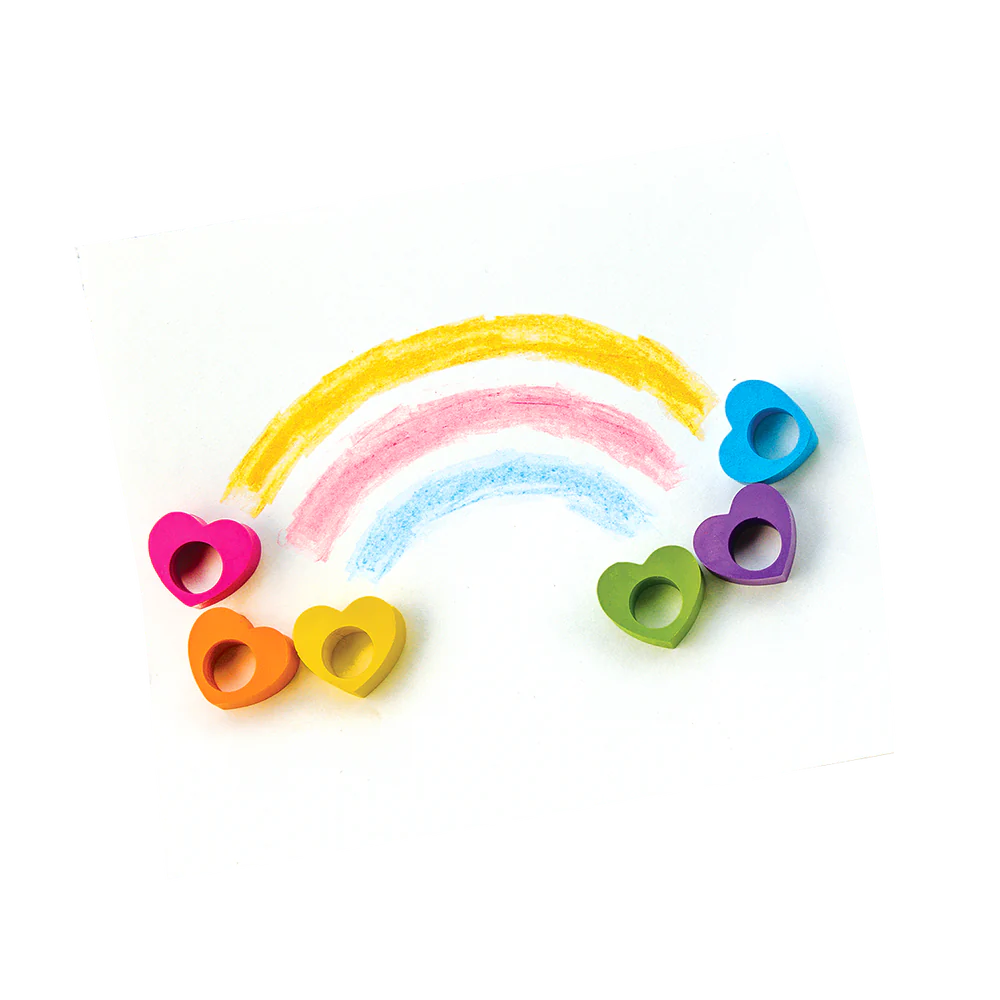 OOLY Heart Ring Crayons Set of 6