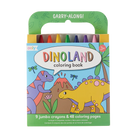 OOLY Carry Along Crayon & Coloring Book Kit-Dinoland Set of 9