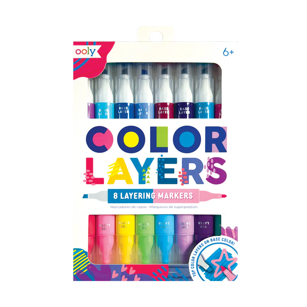 OOLY Color Layers Double-Ended Layering Markers Set of 8