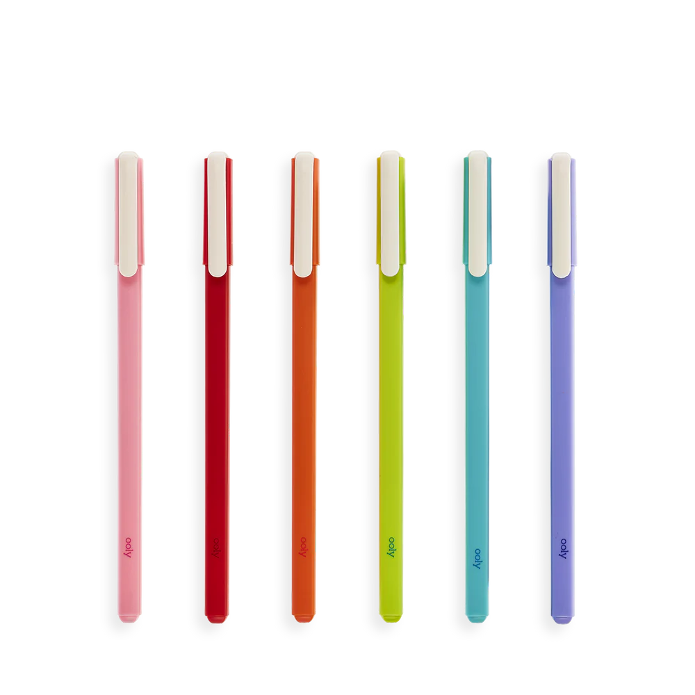 OOLY Fine Line Colored Gel Pen Set of 6