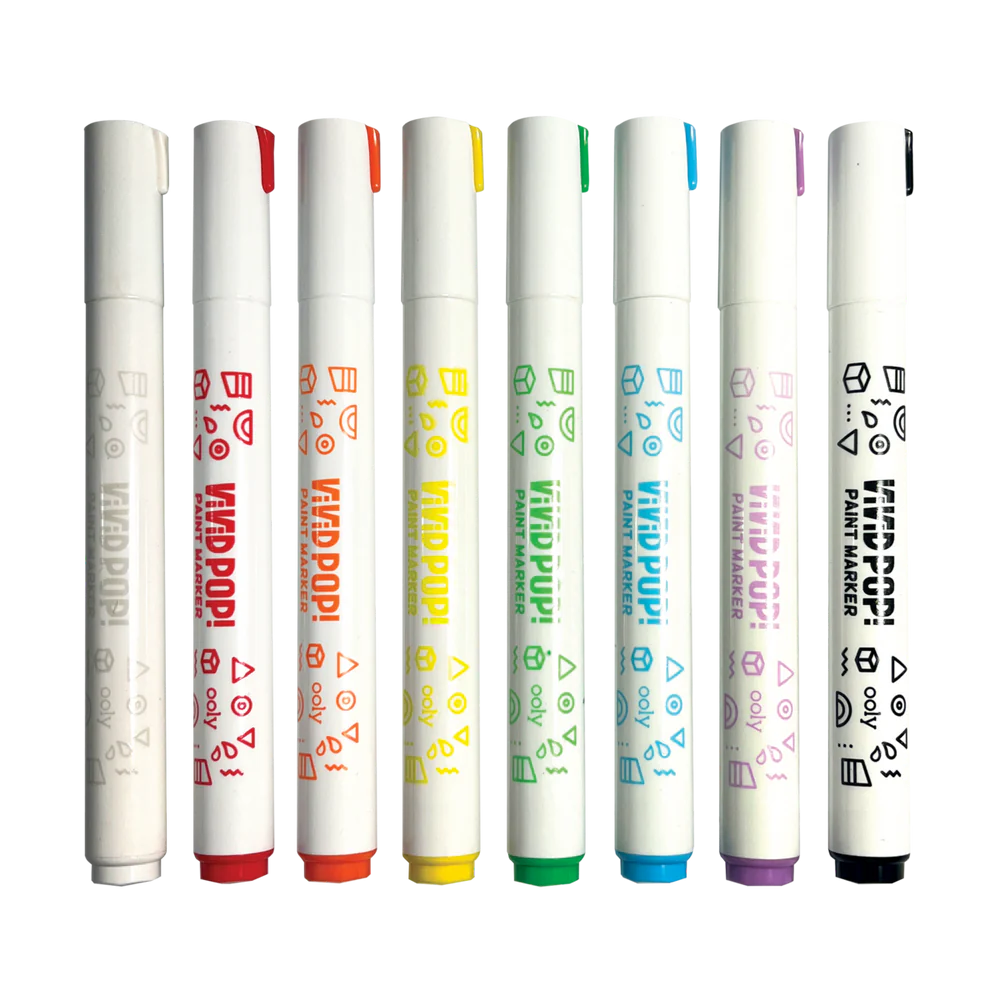 OOLY Vivid Pop! Water Based Paint Markers Set of 8