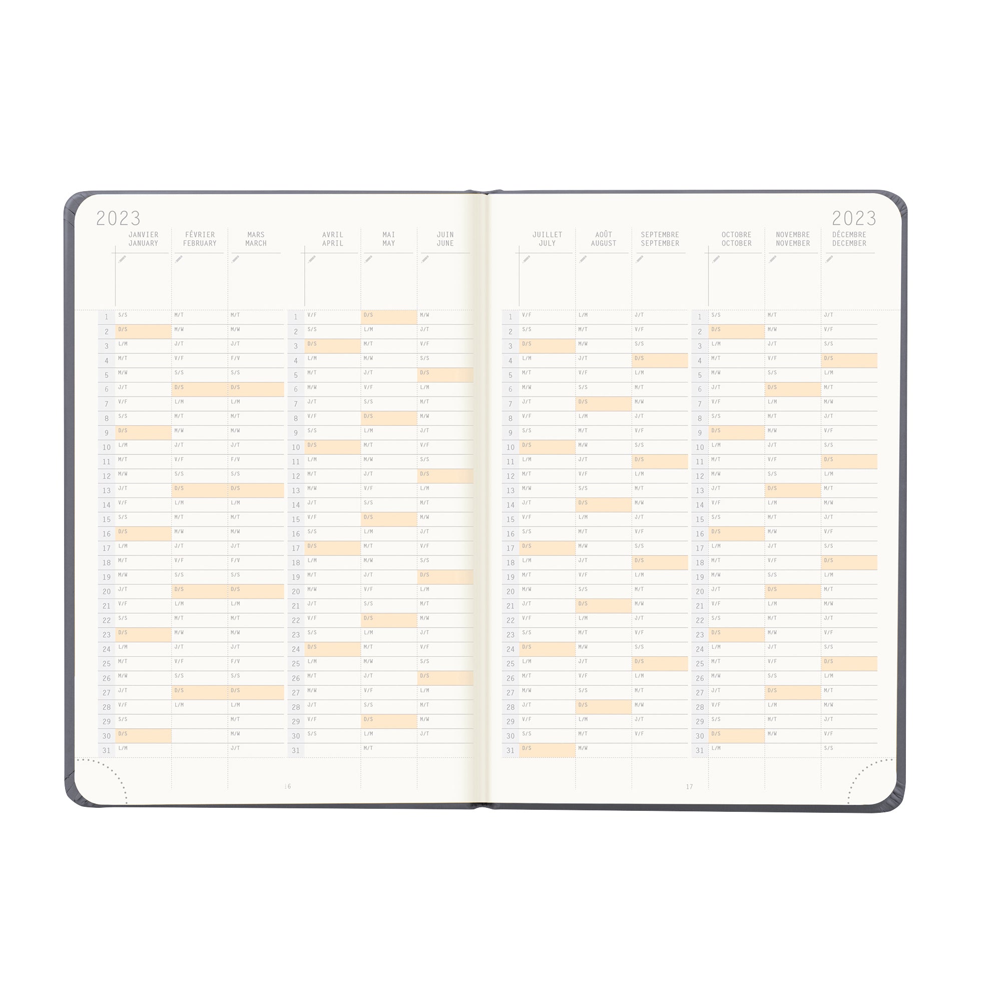 RHODIA 2025 Webplanner A5 Weekly Horizontal Black