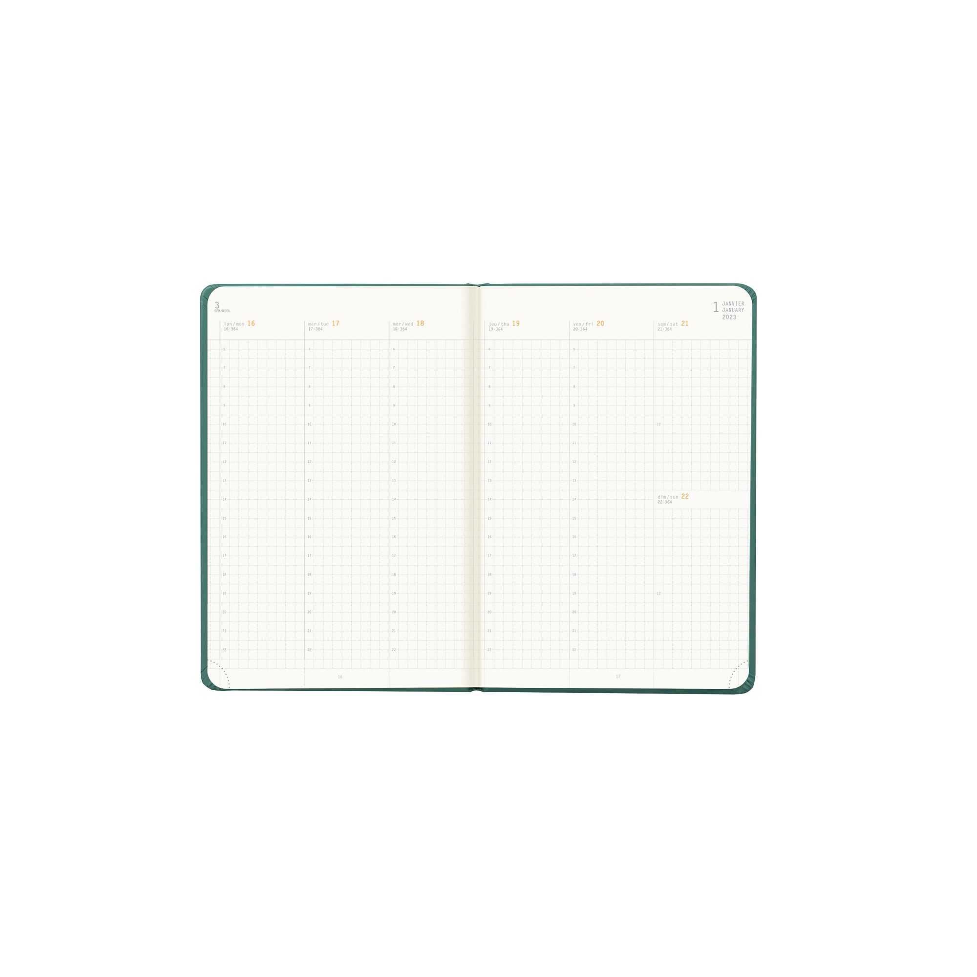 RHODIA 2025 Webplanner A6 Weekly Vertical Aqua