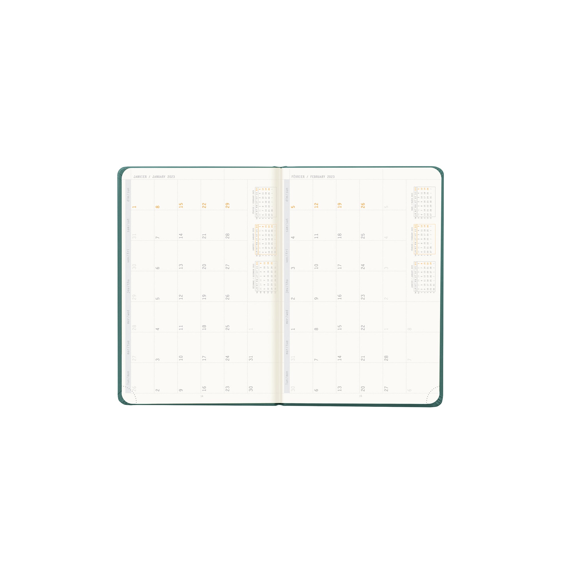 RHODIA 2025 Webplanner A6 Weekly Vertical Aqua