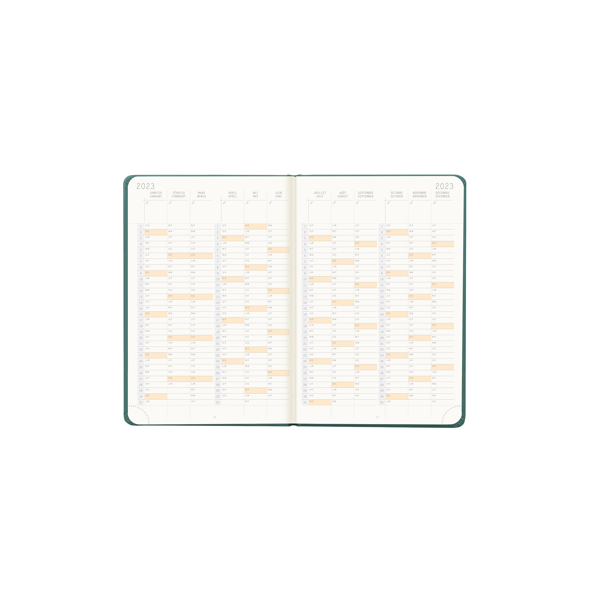 RHODIA 2025 Webplanner A6 Weekly Vertical Aqua